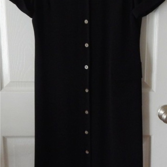 Talbots Vintage (Size 16) Black Button-down Career Office Midi Dress - Picture 12 of 12